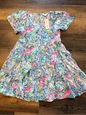Lilly Pulitzer x Disney Cinderella Jocelyn Tiered Dress - Size Small
